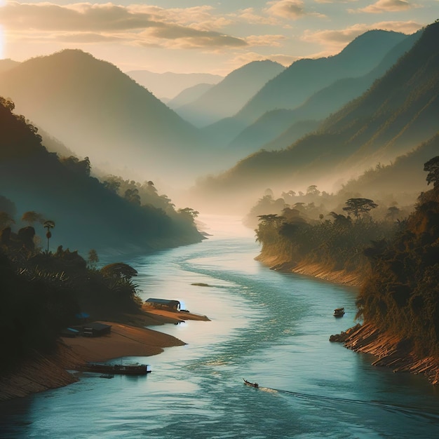 Salween river in Mae Hong Son province between Thailand and Myanmar border