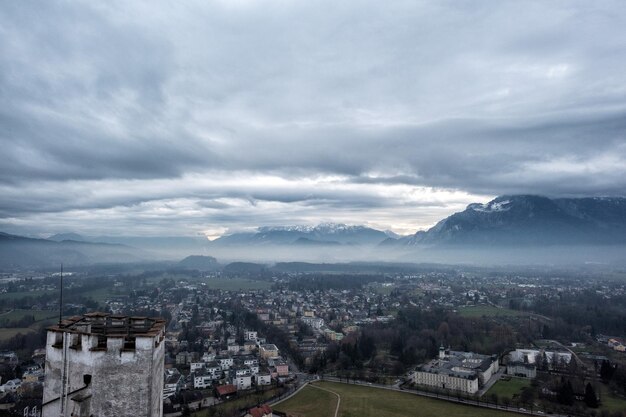 Salzburg castle view landscape panorama