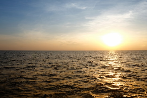 Samaesarn Island in evening sunset view.