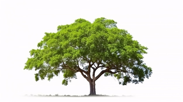 Samanea saman rain Tree isolated on white background Monkey Pod East Indian Walnut Tree