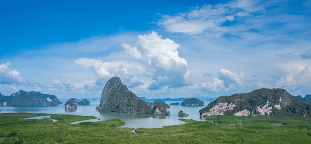 Samed Nang Chee view point at Phang Nga Thailand