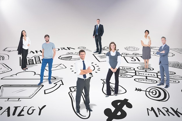 Samengestelde afbeelding van business team