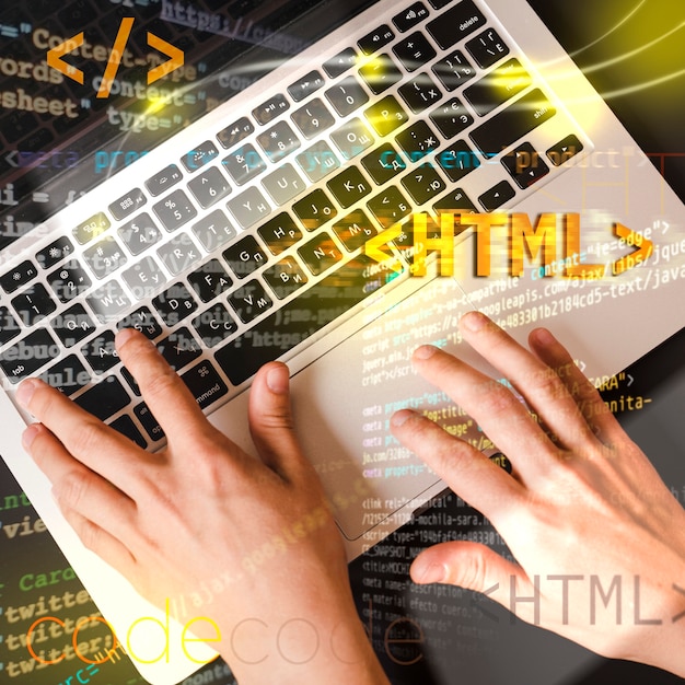 Samenstelling met html-systeem voor websites