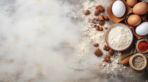 Samenstelling met kaneelvoorbereiding voor het bakken van koekjes voor Kerstmis