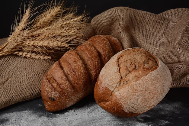 Samenstelling met verschillende soorten brood