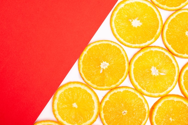Foto samenstelling oranje fruitpatroon