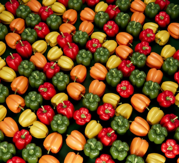 Samenstelling paprika flatlay