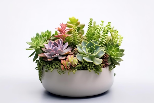 Samenstelling van succulenten in potten