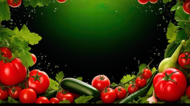samenstelling van verse komkommers en tomaten die de zomerse sfeer van frisheid en lichtheid creëren