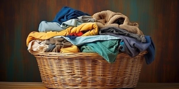 Samenvatting De mand met niet-gevouwen kleding, kleding is niet gewassen