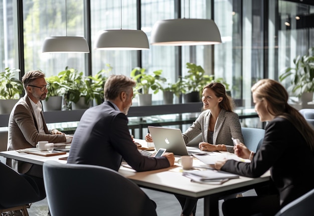 Samenwerkende brainstorming voor een schitterende toekomst