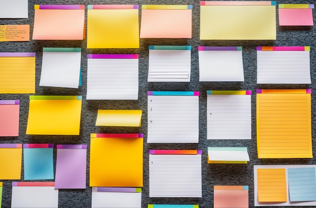 Samenwerkingsplanning Het delen van ideeën en taken met sticky notes