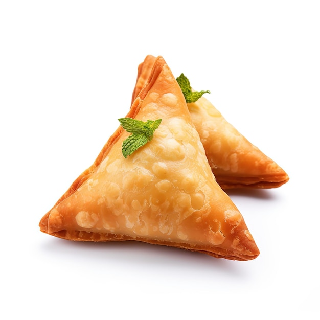 samosa geïsoleerde witte achtergrond