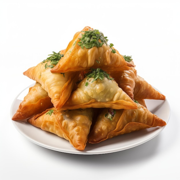 samosa isolated white background