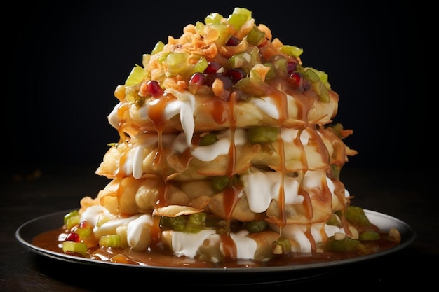 Samosa Stack Flavor Fusion Samosa beeldfotografie