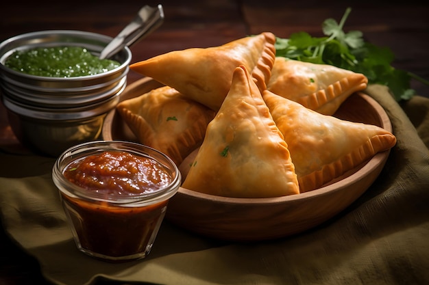 Samosas en chutney