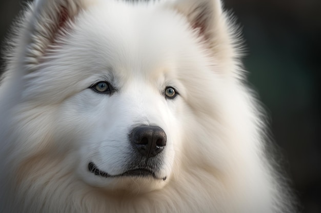 Photo samoyed dog ai generation