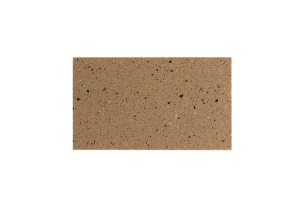 Sample of artificial stone isolated on a white background. Top view.