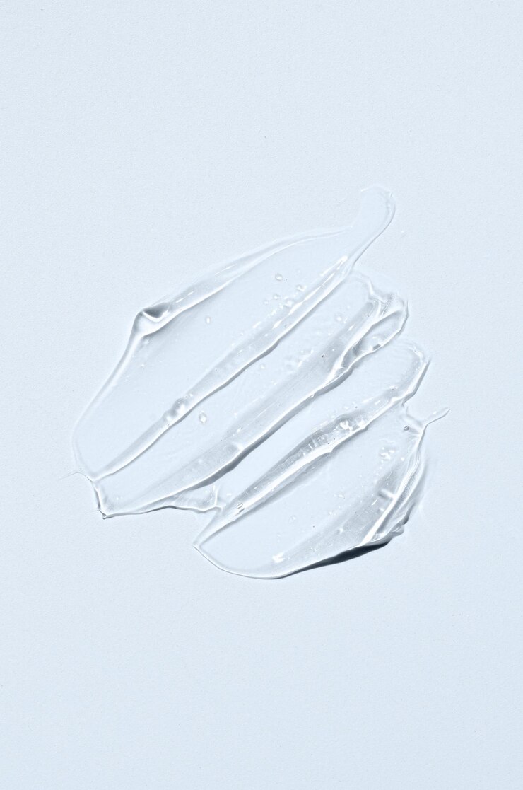 A sample of a moisturizing cosmetic cream or body gel