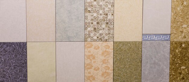 The samples of collection ceramic tile