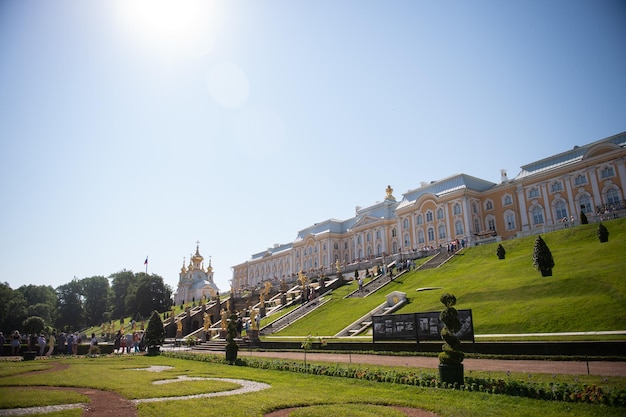 Samson-fontein in Peterhof Peterhof Palace en Park Ensemble juli 2022