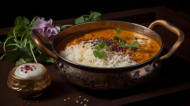 The Samundari Khazana curry at Bombay Brassiere is elegantly served Generative AI