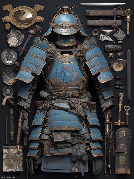 Samurai armor Generative AI