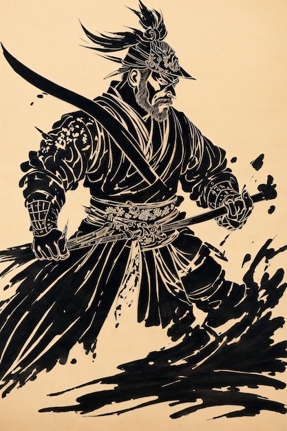 Foto arte samurai