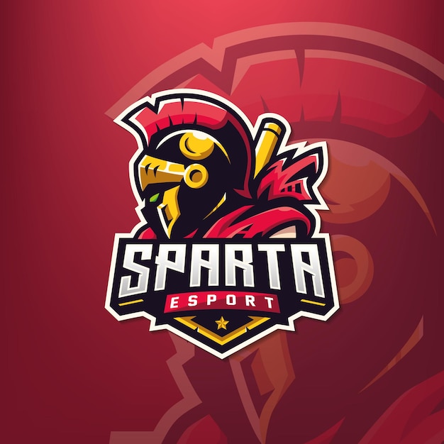samurai mascot gaming logo sport illustration