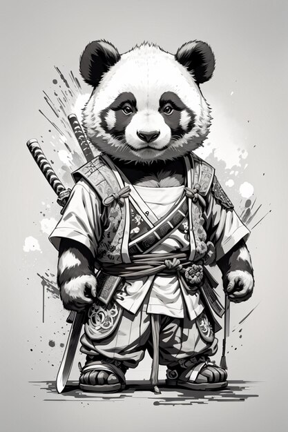 Samurai panda personage