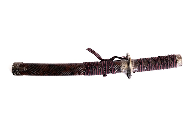 Samurai sword isolated on a white background