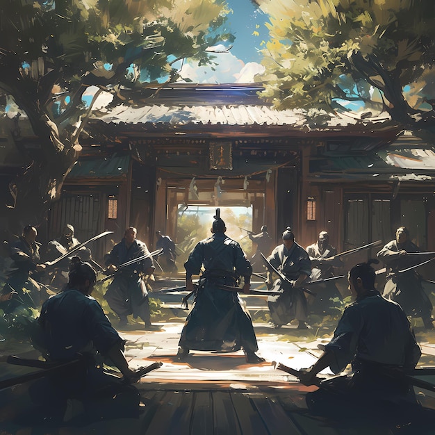 Samurai in Training Focus and Discipline