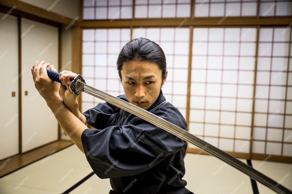 Premium Photo | Samurai training in a traditional dojo, in tokyo