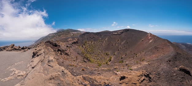 San Antonio volcano in La Palma island, Canary islands, Spain. High resolution panorama.