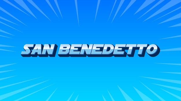 San Benedetto 3D Blue Text