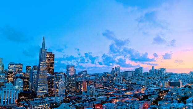 San diego california skyline at night