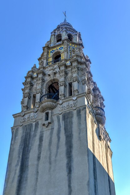 Photo san diego's balboa park bell tower in san diego california