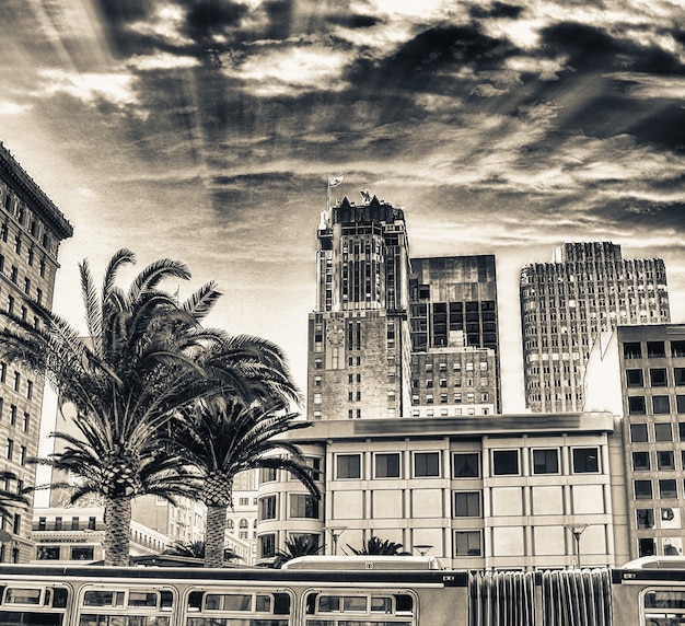 San Diego sunset skyline, USA.