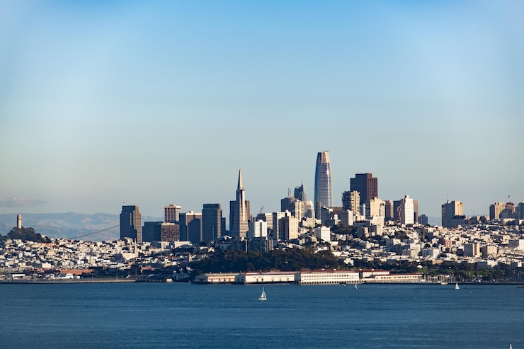 Foto san francisco city downtown californië vs