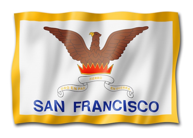 Foto bandiera della città di san francisco california usa