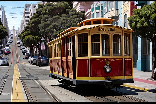 Foto san francisco hyde street cable car california