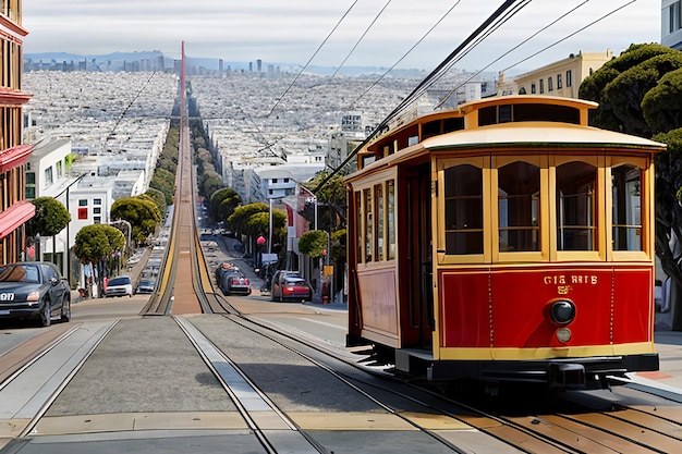 San Francisco Hyde Street Cable Car Californië