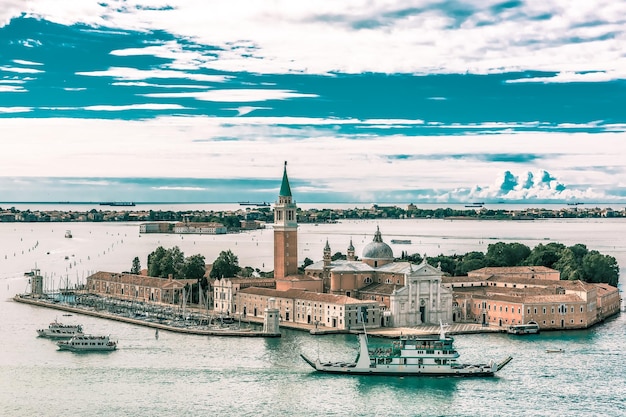 San Giorgio Maggiore island to Venice Italy