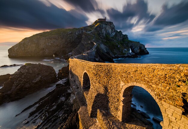 スペイン、バスク地方のSan Juan de Gaztelugatxe