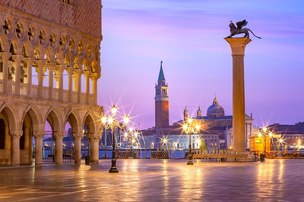 San Marco square at sunrise Venice Italy