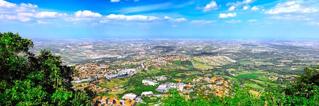 San-Marino Bird-eye view. Italy. Panorama.