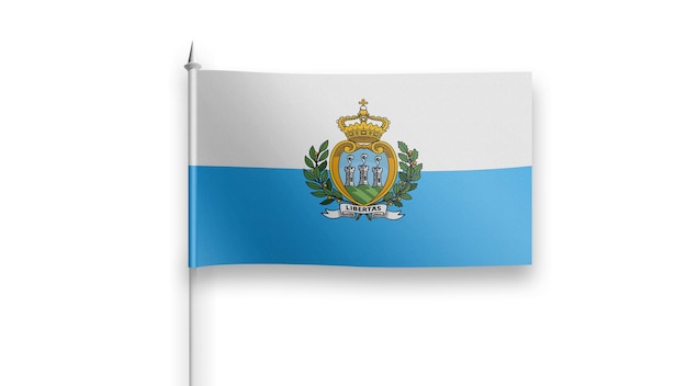 san_marino flag on a white background