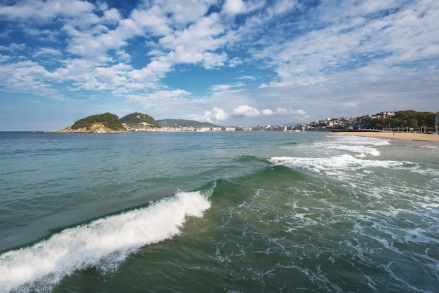 San Sebastian bay, basque country, Spain.