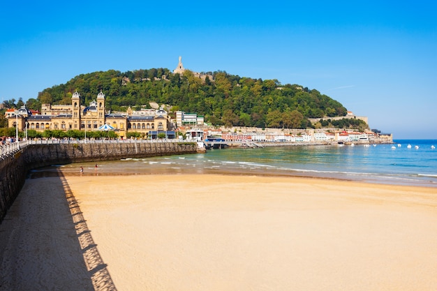 San Sebastian city beach in the Donostia San Sebastian city, Basque Country in northern Spain