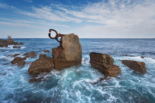 Photo san sebastian coastline landscape, basque country, spain.